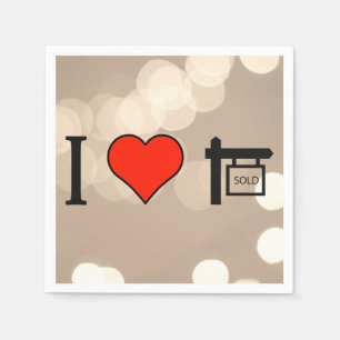 I Love Sold Homes Napkin