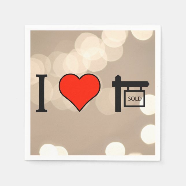 I Love Sold Homes Napkin (Front)