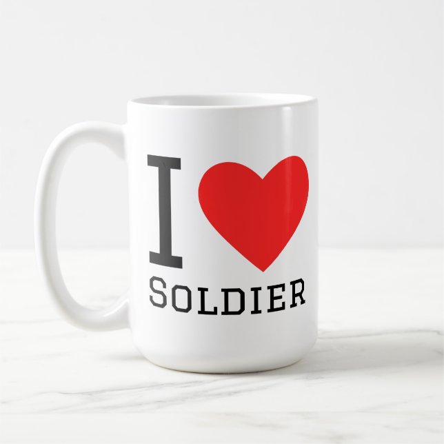 I love soldier coffee mug (Left)