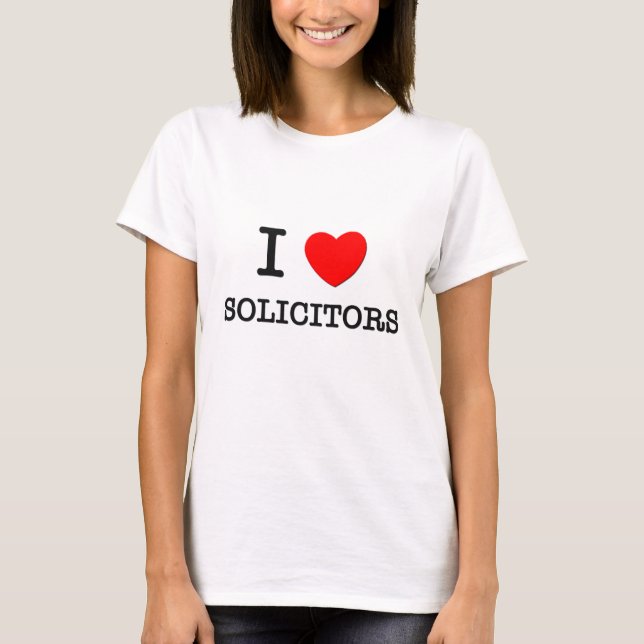 I Love Solicitors T-Shirt (Front)