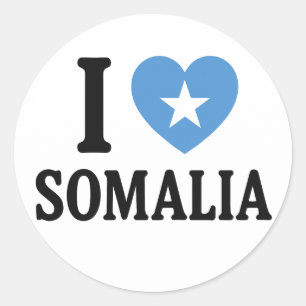I love Somalia Classic Round Sticker