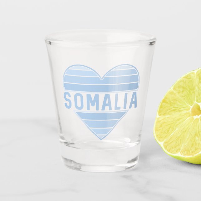 I Love Somalia, Somali Heart Shot Glass (Front)