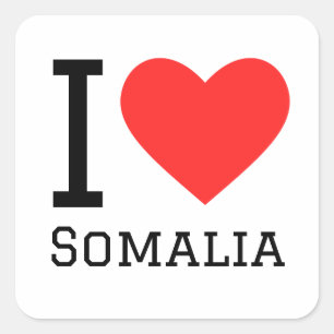 I love somalia square sticker