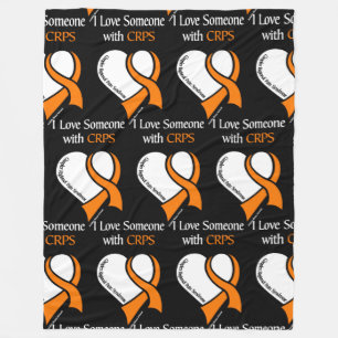 I Love Someone...Heart/Ribbon...CRPS Fleece Blanke Blanket