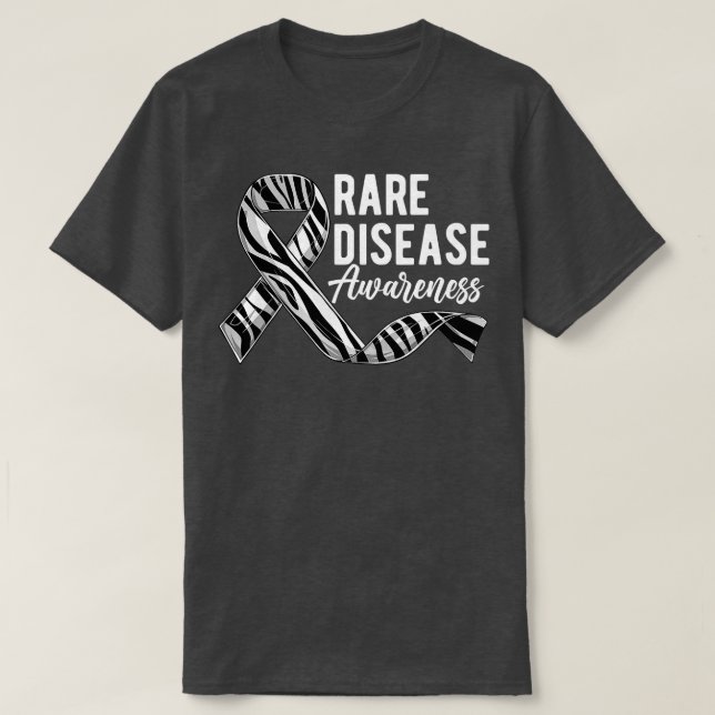 I Love Someone Rare Zebra Ribbon  Rare Disease Awa T-Shirt (Design Front)