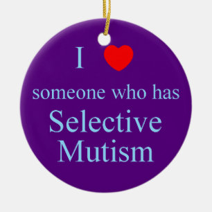 I Love Someone Selective Mutism Ceramic Tree Decoration