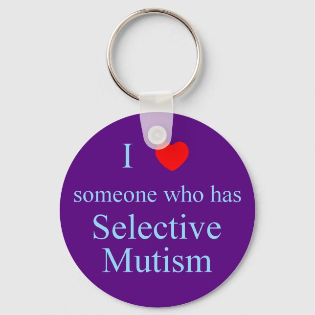 I Love Someone Selective Mutism Key Ring (Front)