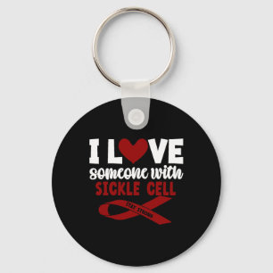 I Love Someone Supporting Sickle Cell Awareness Gi Key Ring