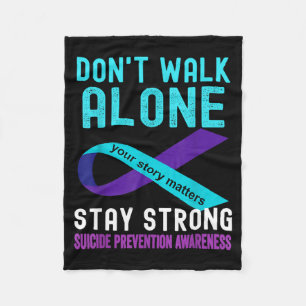 I Love Someone Teal-purple Suicide Prevention Awar Fleece Blanket