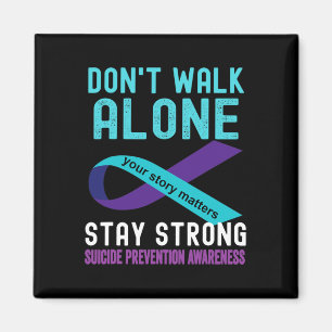 I Love Someone Teal-Purple Suicide Prevention Awar Magnet