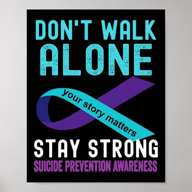 I Love Someone Teal-purple Suicide Prevention Awar Poster (Front)