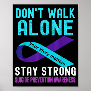 I Love Someone Teal-purple Suicide Prevention Awar Poster