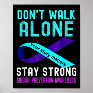 I Love Someone Teal-purple Suicide Prevention Awar Poster