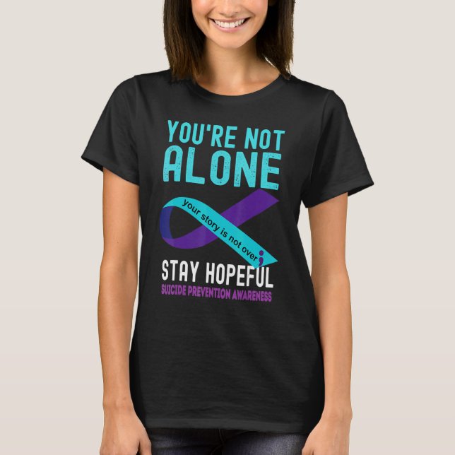 I Love Someone Teal Purple Suicide Prevention Awar T-Shirt (Front)