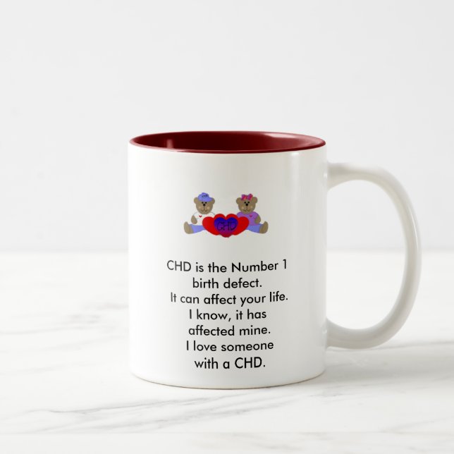 I love someone with a CHD Two-Tone Coffee Mug (Right)