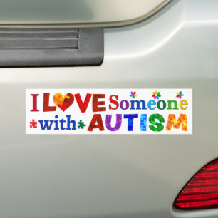 I Love Someone with AUTISM Bumper Sticker