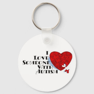 I Love Someone with autism keychain