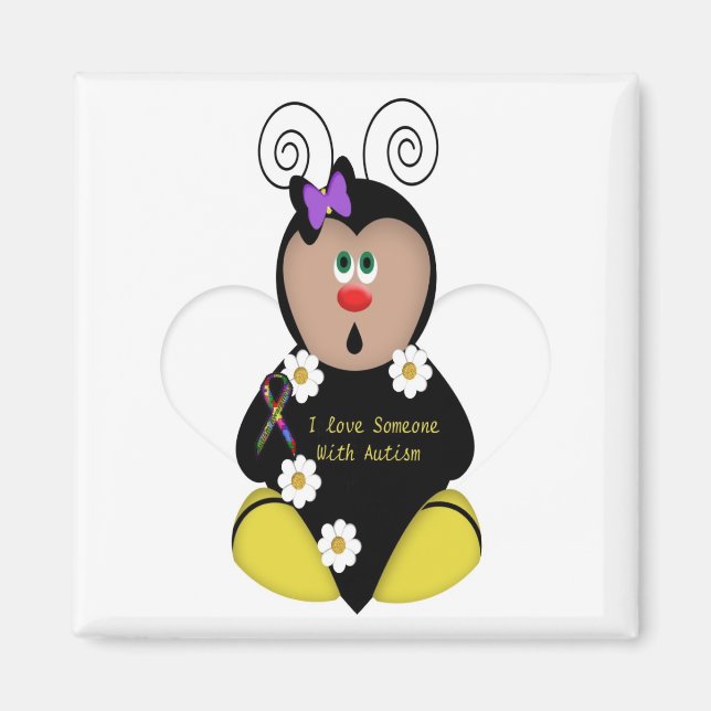 I Love Someone With Autism Magnet (Front)