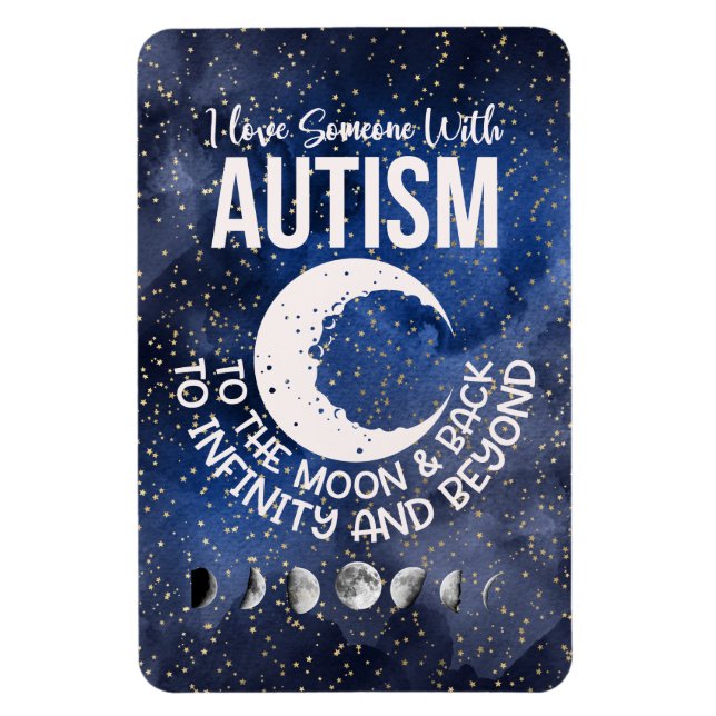 I Love Someone with Autism Magnet (Vertical)
