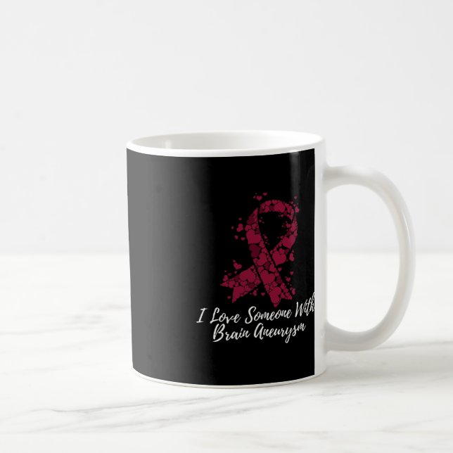 I Love Someone With Brain Aneurysm Awareness  Coffee Mug (Right)
