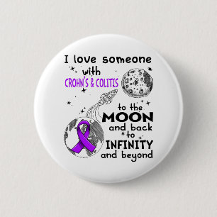 I love Someone with Crohn's & Colitis Awareness 6 Cm Round Badge