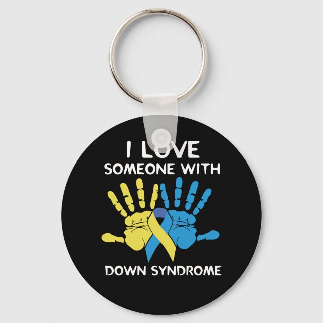 I Love Someone With Down Syndrome Love Key Ring (Front)