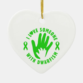 I Love Someone with Dwarfism Awareness Ornament