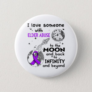 I love Someone with Elder Abuse Awareness 6 Cm Round Badge