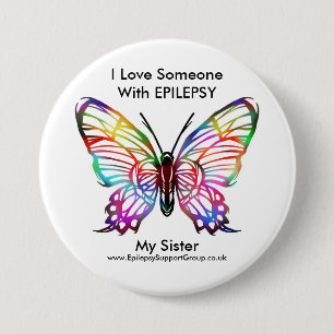 I love someone with epilepsy 7.5 cm round badge