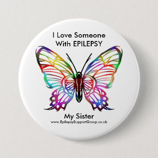 I love someone with epilepsy 7.5 cm round badge