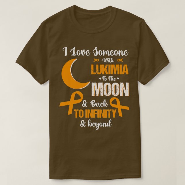 I love someone with Leukaemia Awareness orange Rib T-Shirt (Design Front)