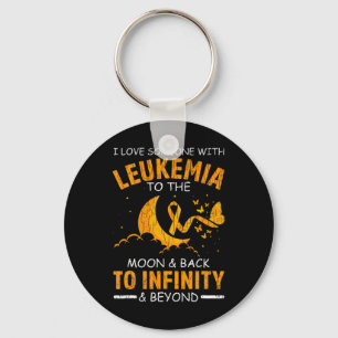 I Love Someone With Leukaemia Happy Awareness Ribb Key Ring