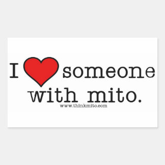 I love someone with Mito Rectangular Sticker