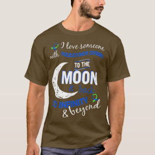 I Love Someone With Pseudotumor Cerebri Green Blue T-Shirt