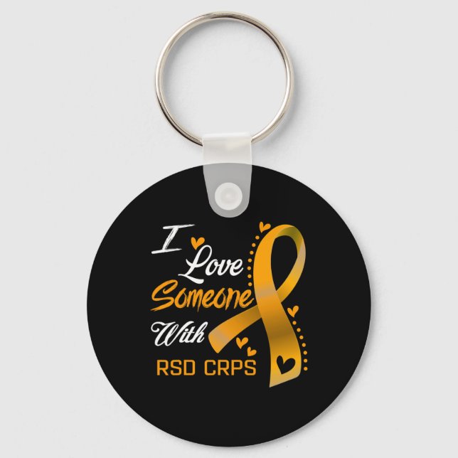 I Love Someone With Rsd Crps Awareness 1  Key Ring (Front)