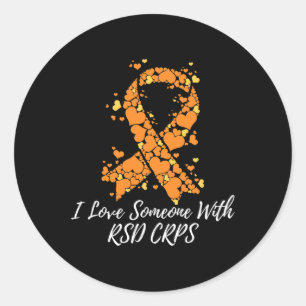 I Love Someone With Rsd Crps Awareness Classic Round Sticker