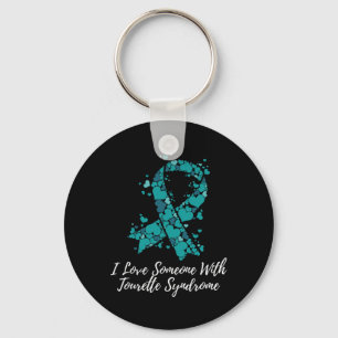 I Love Someone With Tourette Syndrome Awareness Key Ring