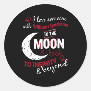 I Love Someone With Williams Syndrome Ribbon Aware Classic Round Sticker