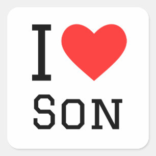I love son square sticker
