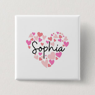I love Sophia 15 Cm Square Badge