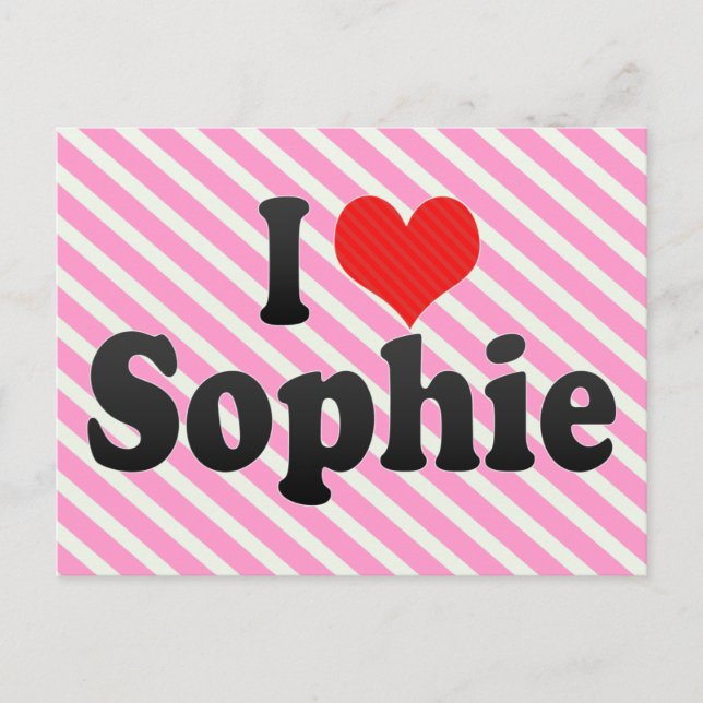 I Love Sophie Postcard (Front)