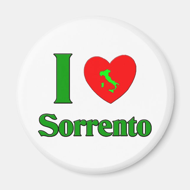 I Love Sorrento Italy Magnet (Front)