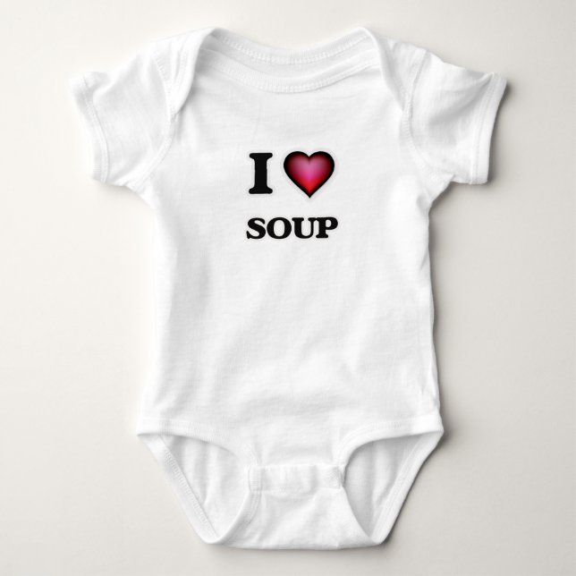 I Love Soup Baby Bodysuit (Front)