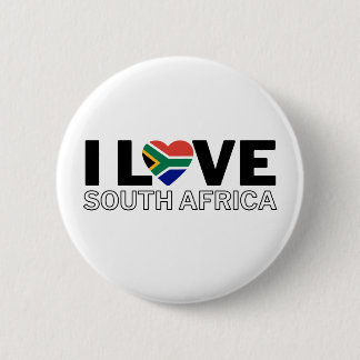 I LOVE SOUTH AFRICA - For real South Africans! 6 Cm Round Badge