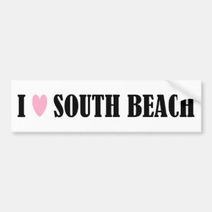 I LOVE SOUTH BEACH BUMPER STICKER