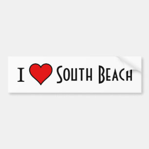 ~I Love South Beach~ BUMPER STICKER
