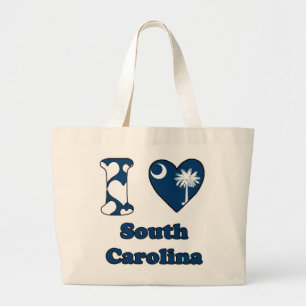 I love South Carolina Large Tote Bag