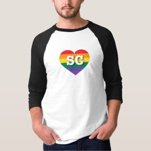I Love South Carolina Rainbow Heart T-Shirt