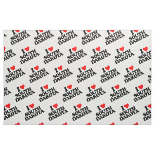 I LOVE SOUTH DAKOTA FABRIC