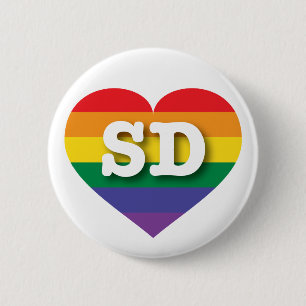 I love South Dakota Gay Pride 6 Cm Round Badge